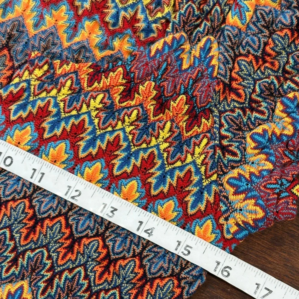 Vintage Chevron Knit Top Small‎ Psychedelic Indie Artsy Retro Festival Y2K Rave